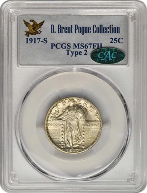 image for: 1917-S Standing Liberty Quarter. Type II. MS-67 FH (PCGS). CAC.