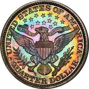 image for: 1892 Barber Quarter. Type I Reverse. MS-68 (PCGS).