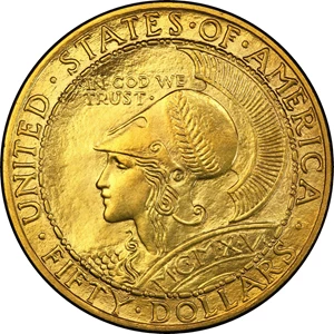 image for: 1915-S Panama-Pacific Exposition $50. Round. MS-65 (PCGS).