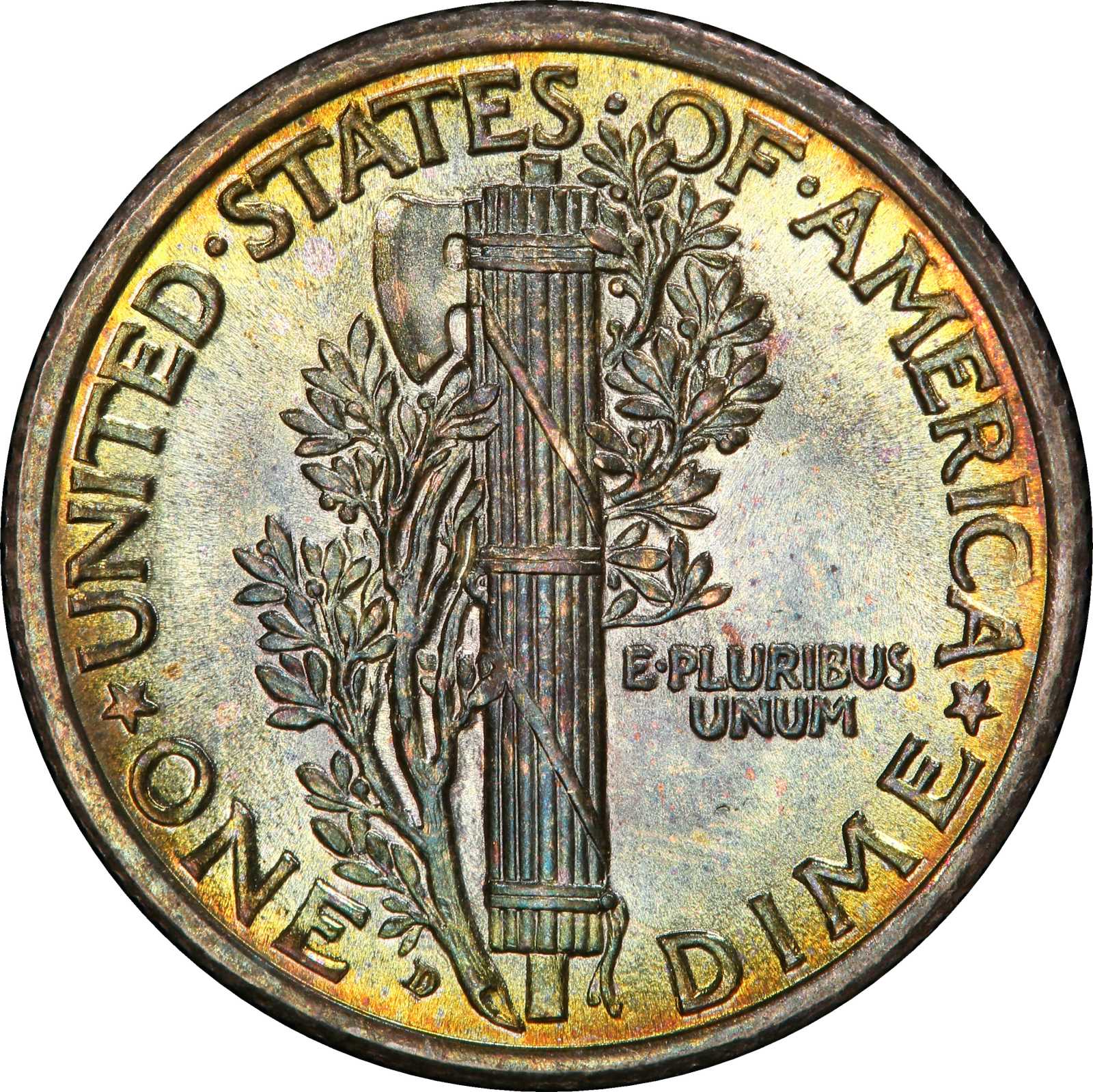 1916-D 10c MS FB MS67 FB thumbnail 2