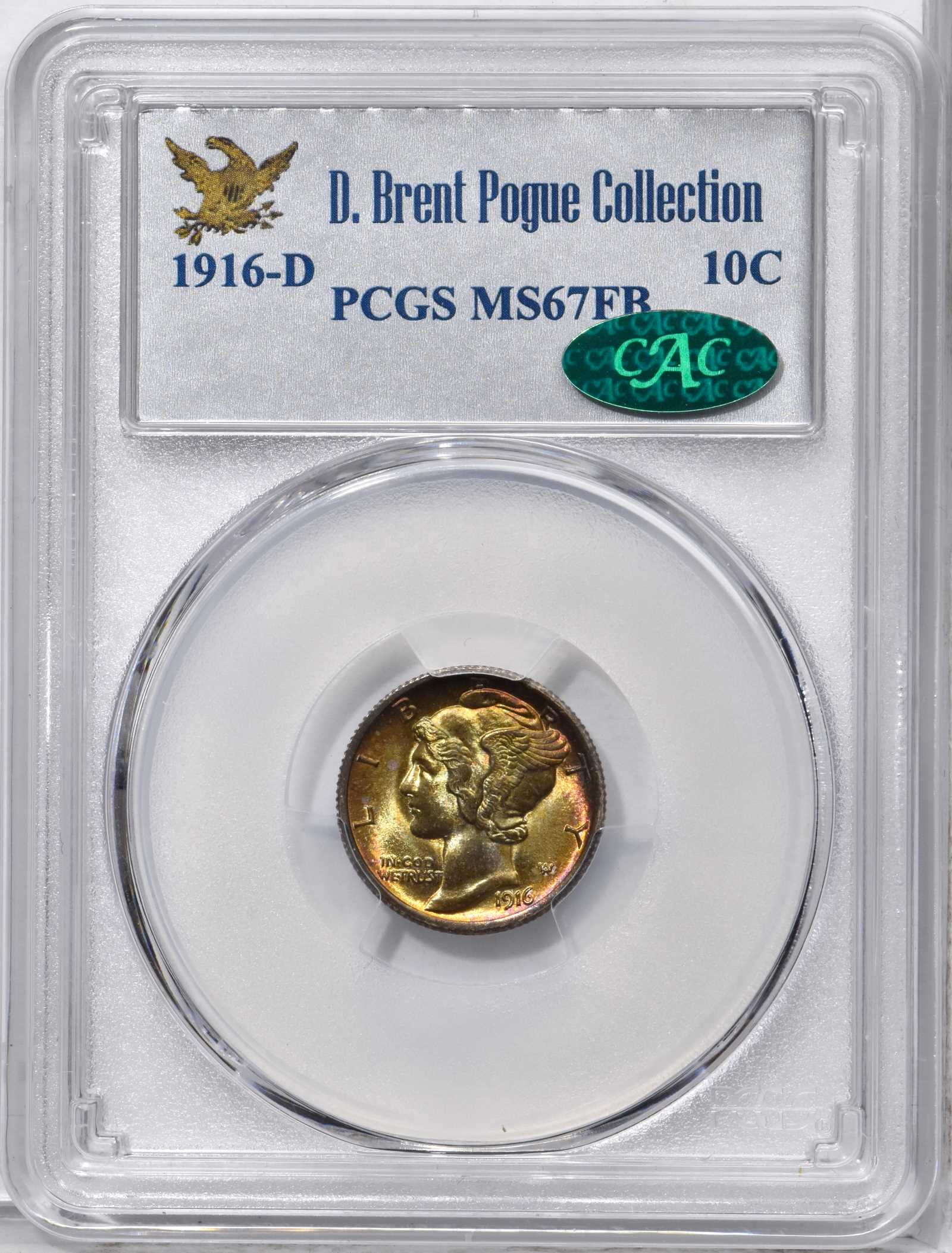 1916-D 10c MS FB MS67 FB thumbnail 3