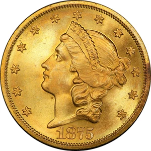 image for: 1875-S Liberty Head Double Eagle. MS-67 (PCGS). CAC.
