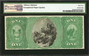 image for: Lincoln, Illinois. $1 Original. Friedberg 382a. The First NB. Charter #2126. PMG Choice Uncirculated 64 EPQ.