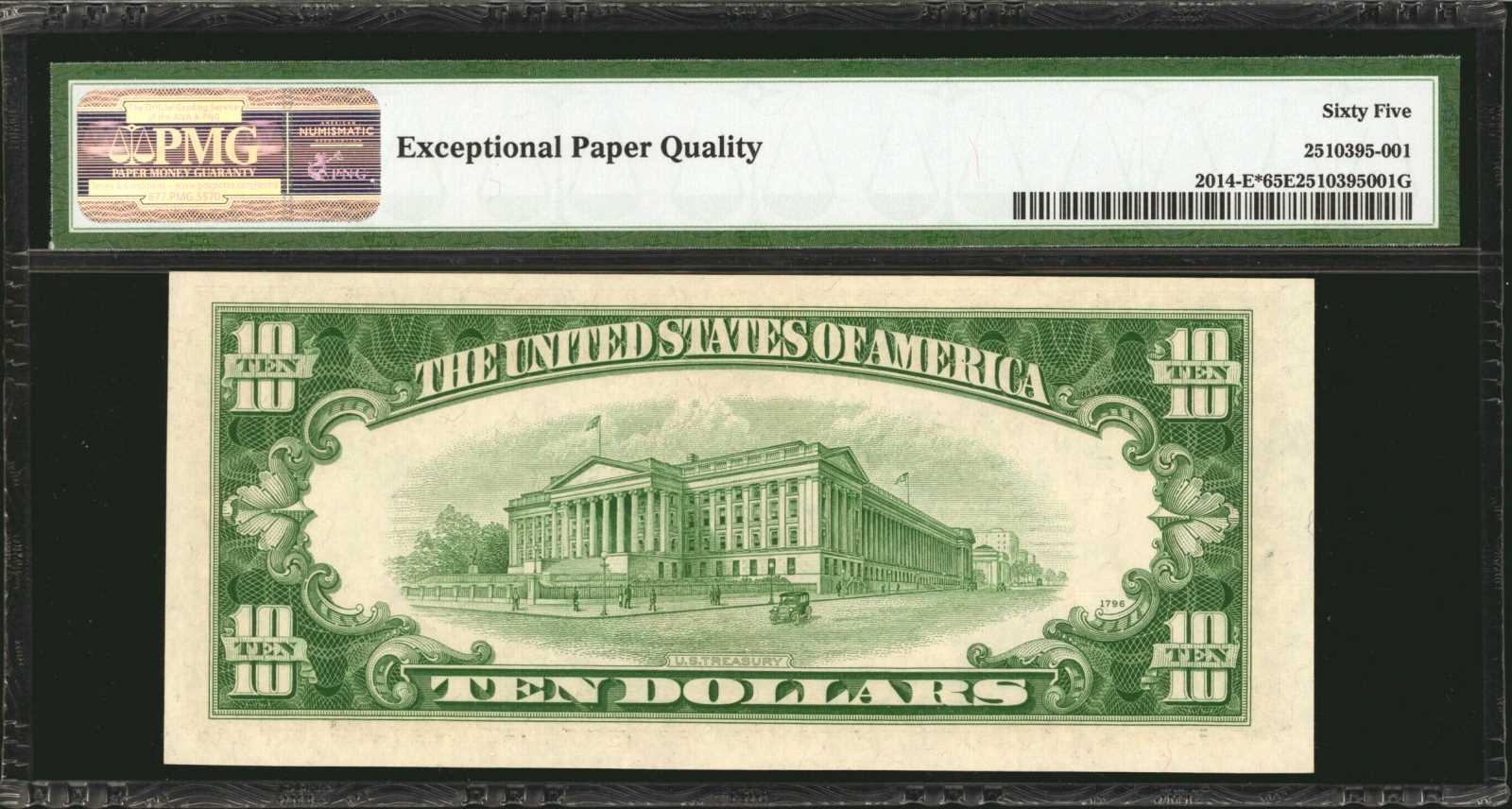 image for: Friedberg 2014-E*. 1950D $10  Federal Reserve Star Note. Richmond. PMG Gem Uncirculated 65 EPQ.