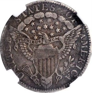 image for: 1798 Draped Bust Dime. JR-4. Rarity-3. Large 8. VF-20 (NGC).