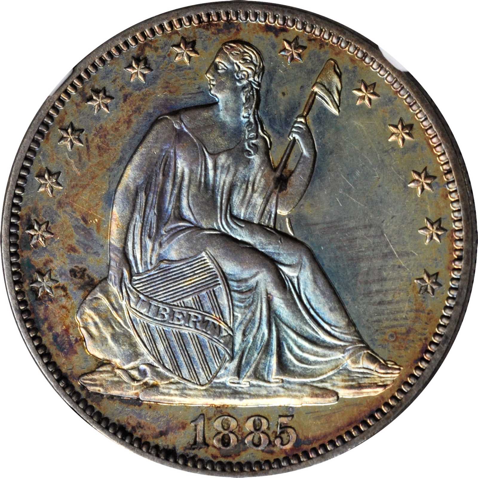 image for: 1885 Liberty Seated Half Dollar. WB-101. Proof-63 (NGC).