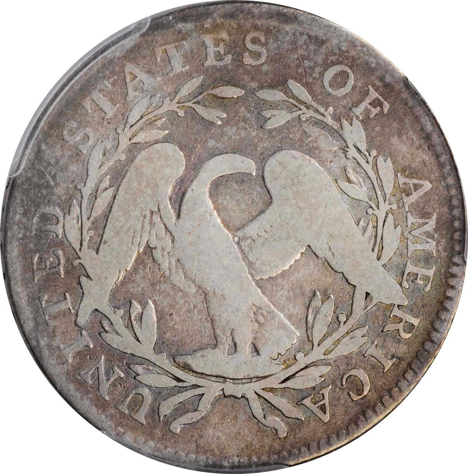 image for: 1795 Flowing Hair Half Dollar. O-126a, T-22. Rarity-4+. Small Head, Two Leaves. VG-8 (PCGS).
