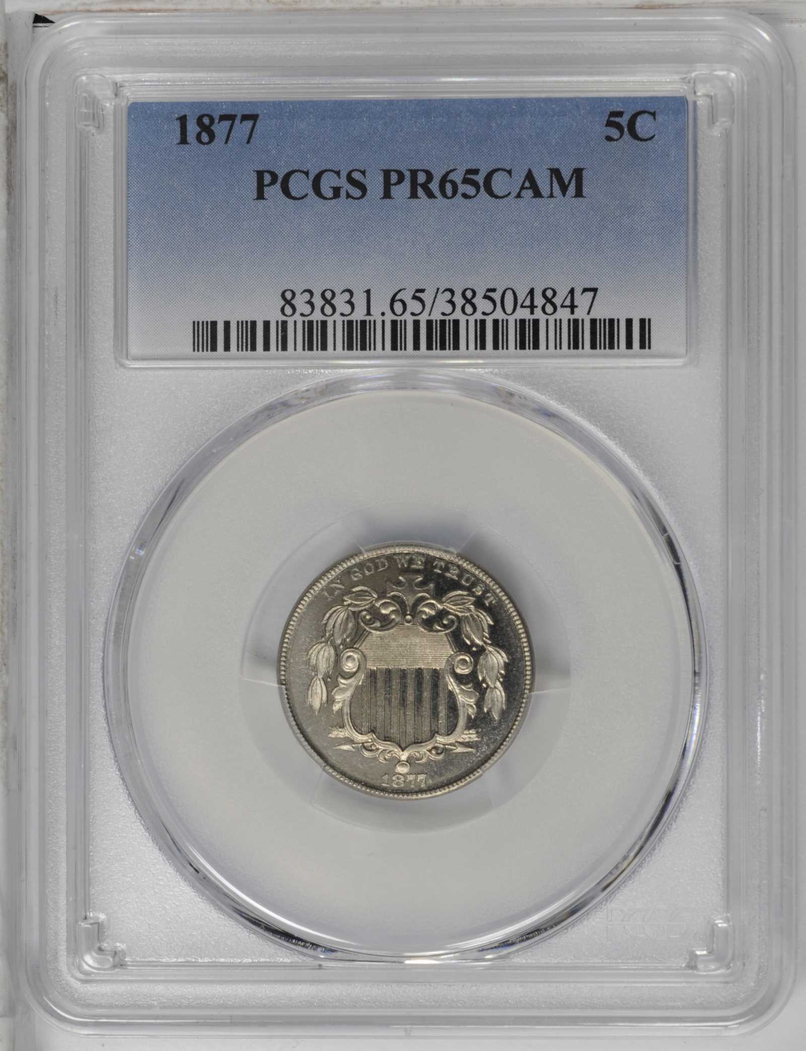 1877 5c PR CAM PR65 CAM CAC thumbnail 15