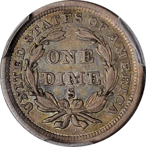 image for: 1856-S Liberty Seated Dime. Fortin-101. Rarity-5. VF-35 (PCGS).