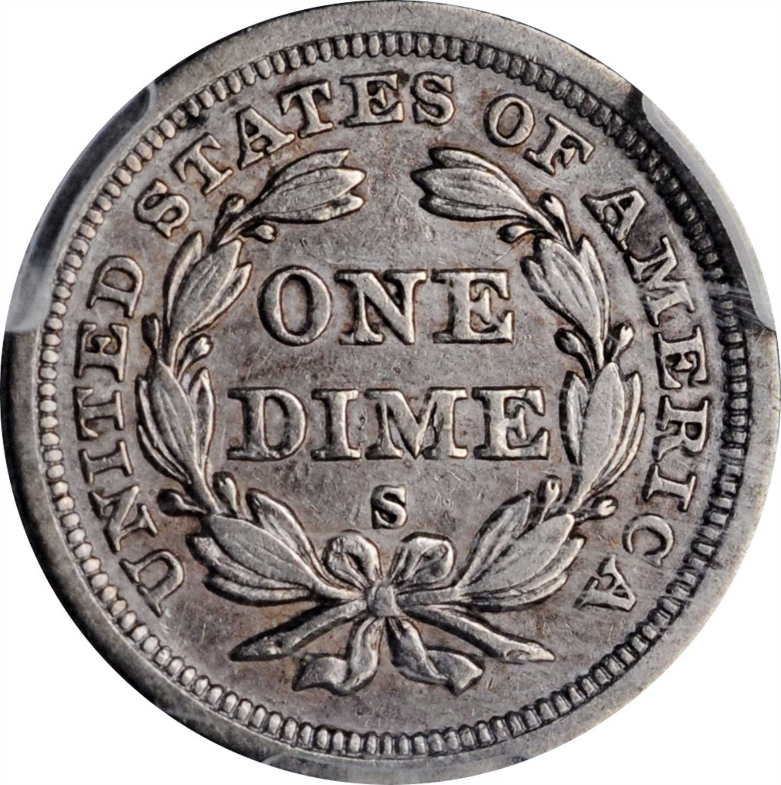 image for: 1858-S Liberty Seated Dime. Fortin-102. Rarity-5. EF-40 (PCGS).