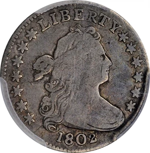 image for: 1802 Draped Bust Dime. JR-4. Rarity-4. VG-10 (PCGS). CAC.