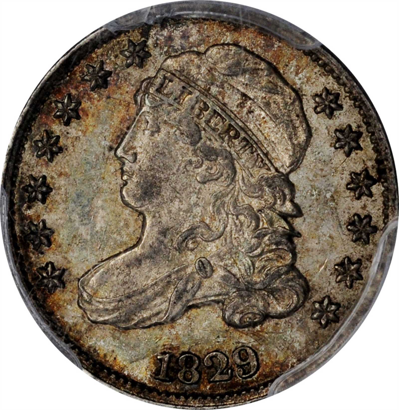 image for: 1829 Capped Bust Dime. JR-2. Rarity-2. Large 10 C. MS-63 (PCGS).