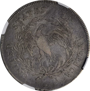 image for: 1798 Draped Bust Silver Dollar. Small Eagle. BB-81, B-2. Rarity-3. 15 Stars on Obverse. VF-30 (NGC).