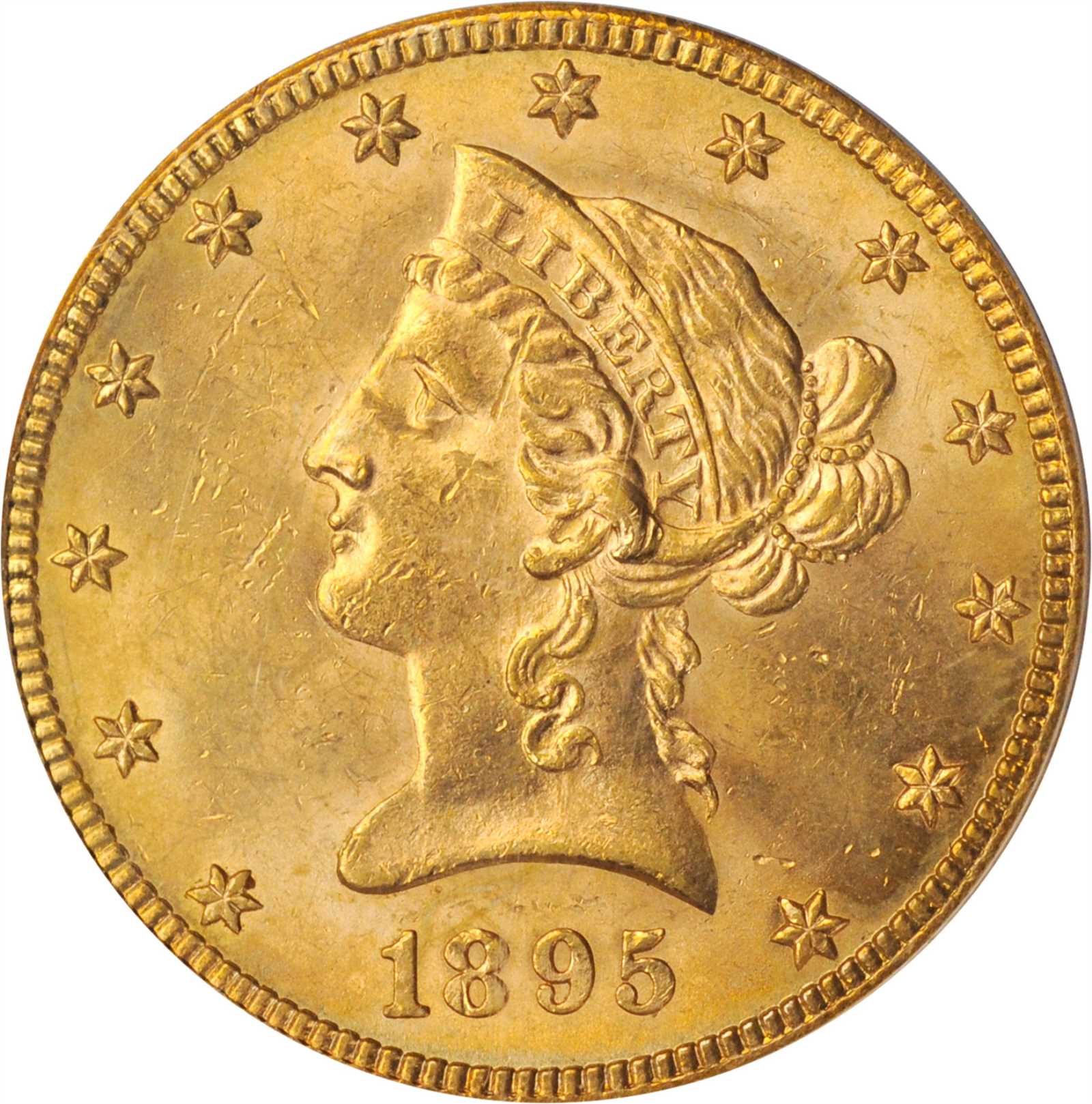 image for: 1895-S Liberty Head Eagle. MS-62 (PCGS).