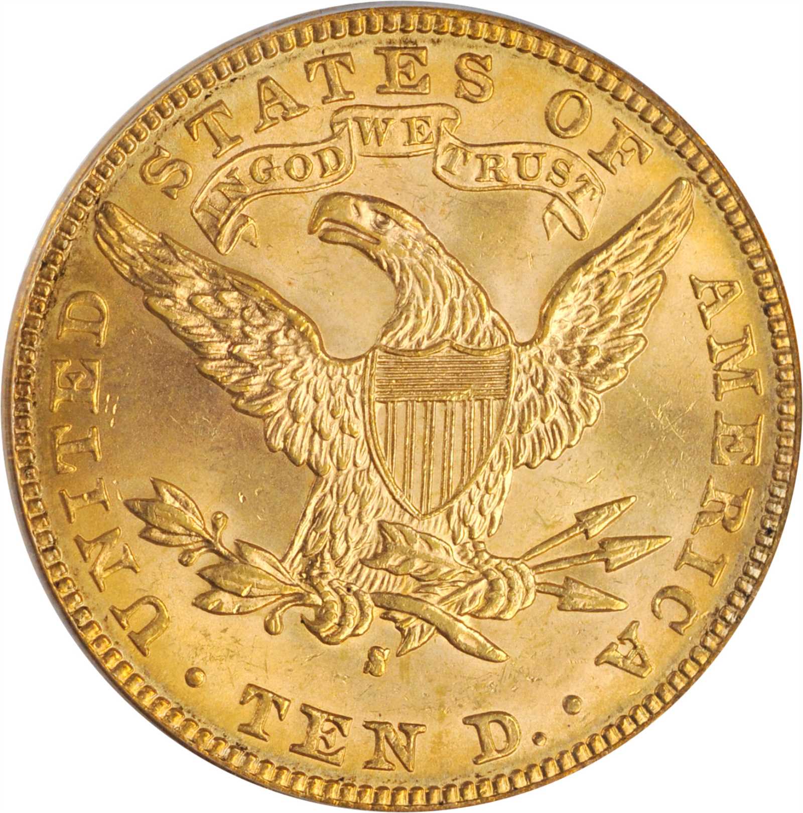 image for: 1895-S Liberty Head Eagle. MS-62 (PCGS).