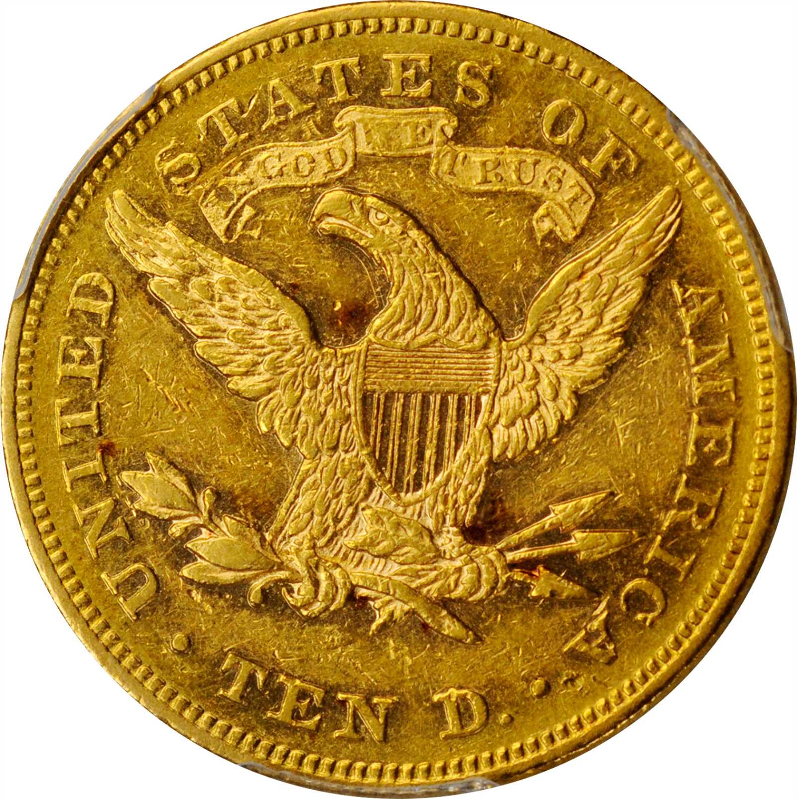 image for: 1870 Liberty Head Eagle. AU-55 (PCGS).