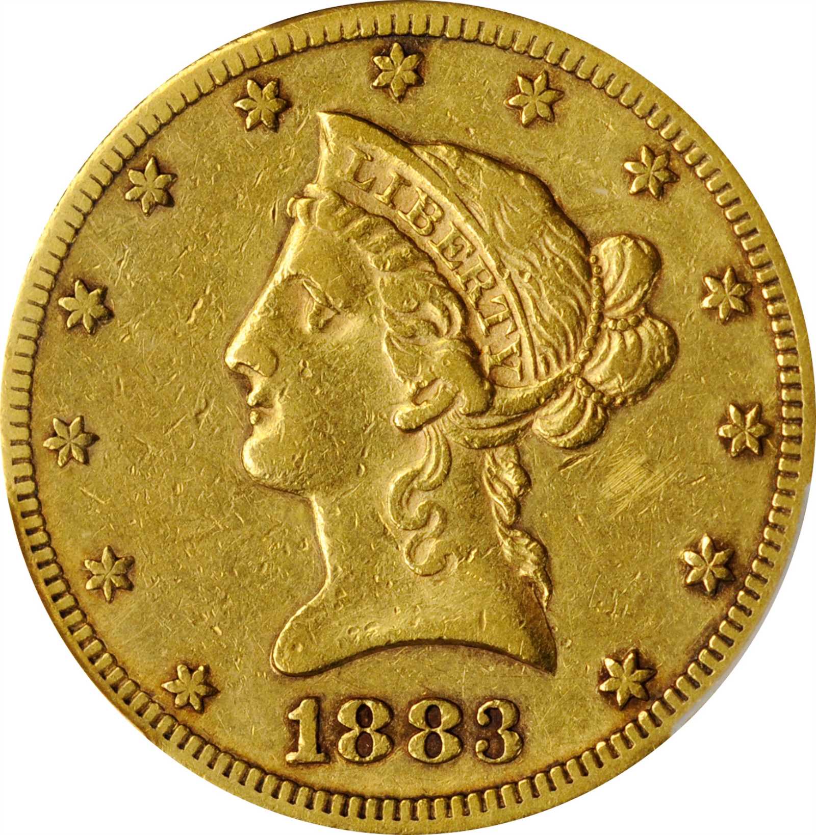 image for: 1883-CC Liberty Head Eagle. VF-35 (PCGS).
