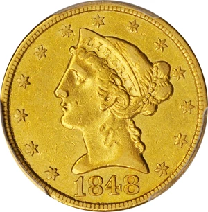 image for: 1848-C Liberty Head Half Eagle. EF-45 (PCGS).