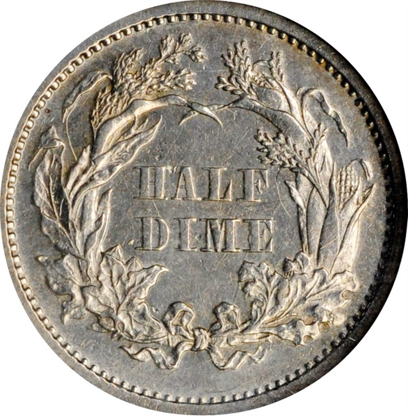 image for: 1866 Liberty Seated Half Dime. AU-58 (NGC).