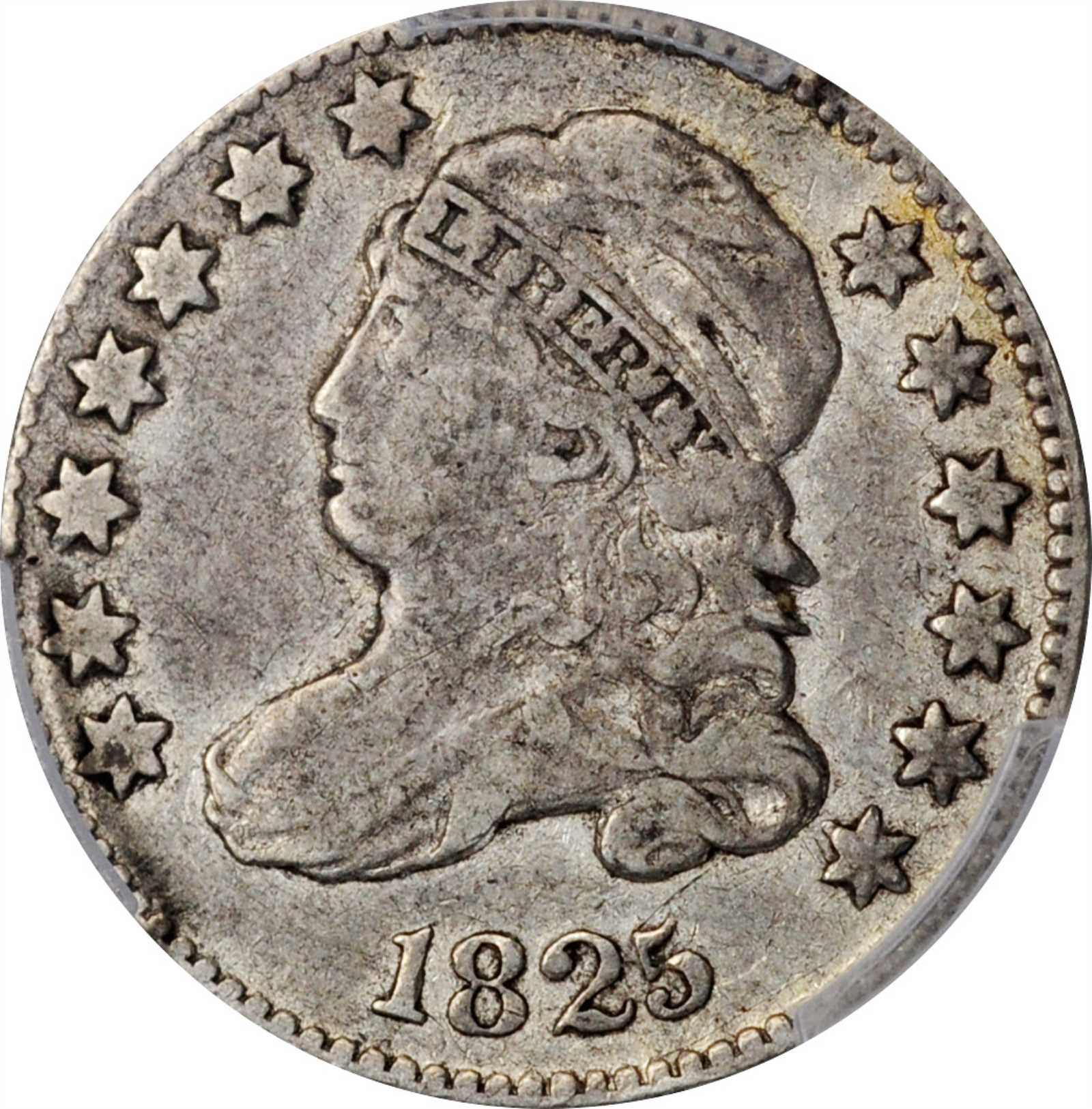 image for: 1825 Capped Bust Dime. JR-2. Rarity-2. VF-25 (PCGS).