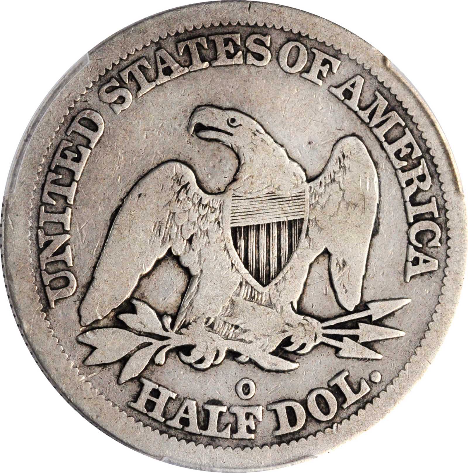 image for: 1844-O Liberty Seated Half Dollar. WB-22, FS-301. Rarity-4. Doubled Date, Medium O. VG-8 (PCGS).