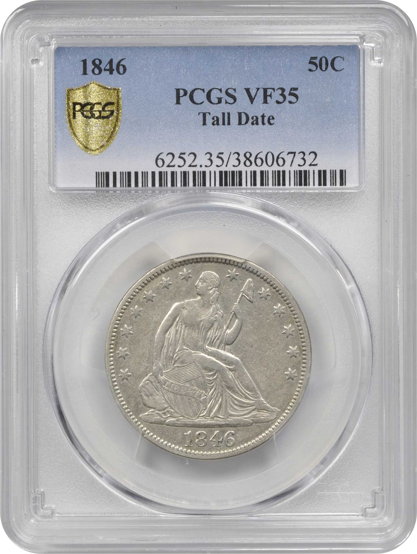 1846 50c Tall Date F12 thumbnail 19