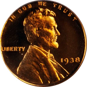 image for: 1938 Lincoln Cent. Proof-66 RD Cameo (PCGS).