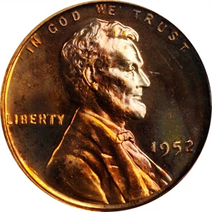 image for: 1952 Lincoln Cent. Proof-66 RD Cameo (PCGS).