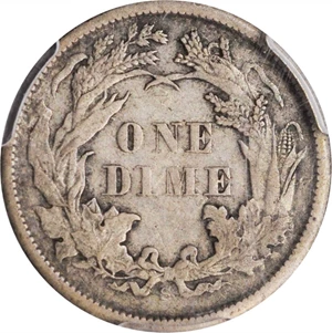 image for: 1874-S Liberty Seated Dime. Arrows. Fortin-102. Rarity-4. Small Thin S. EF-40 (PCGS).