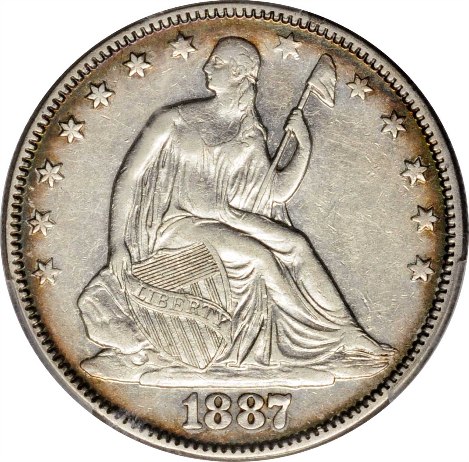 image for: 1887 Liberty Seated Half Dollar. WB-101. VF-30 (PCGS).