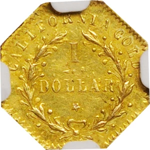 image for: 1875 Octagonal $1. BG-1127. Rarity-4. Indian Head. MS-61 (NGC).