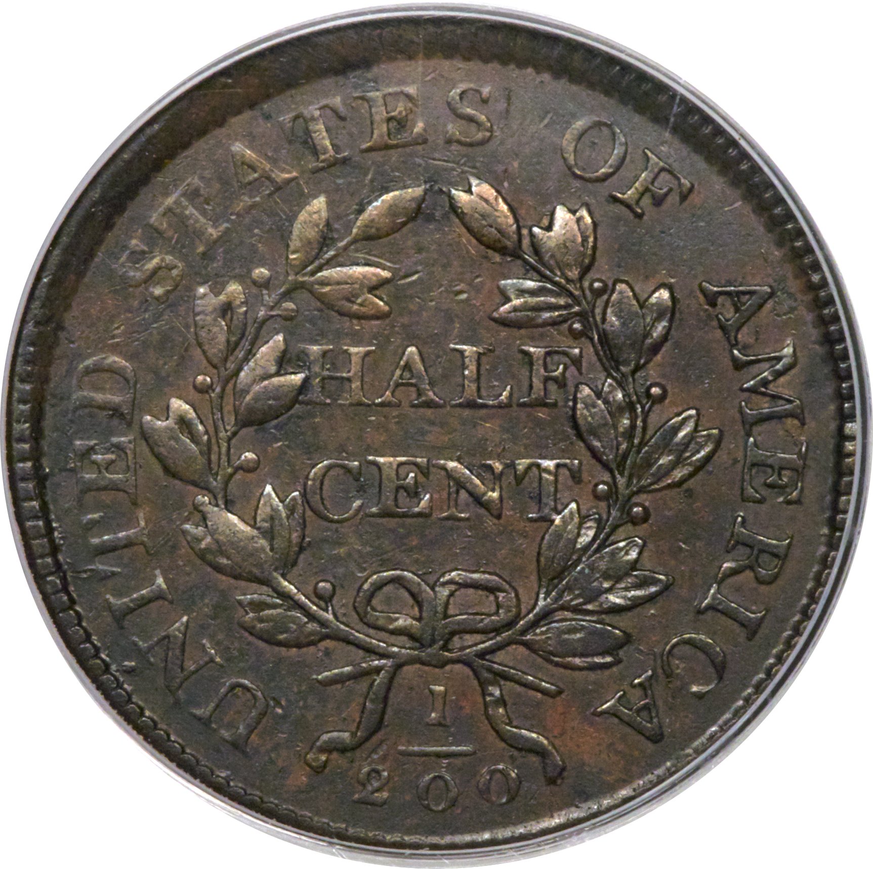 1806 1/2c Small 6, Stems, C-2 MS BN AU50 BN thumbnail 3