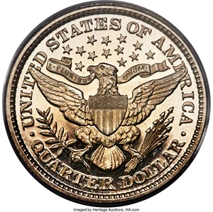 image for: 1896 25C PR65 Deep Cameo PCGS. CAC....
