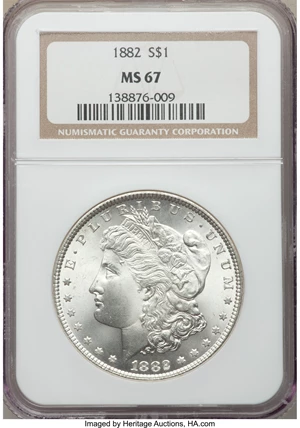image for: 1882 $1 MS67 NGC....