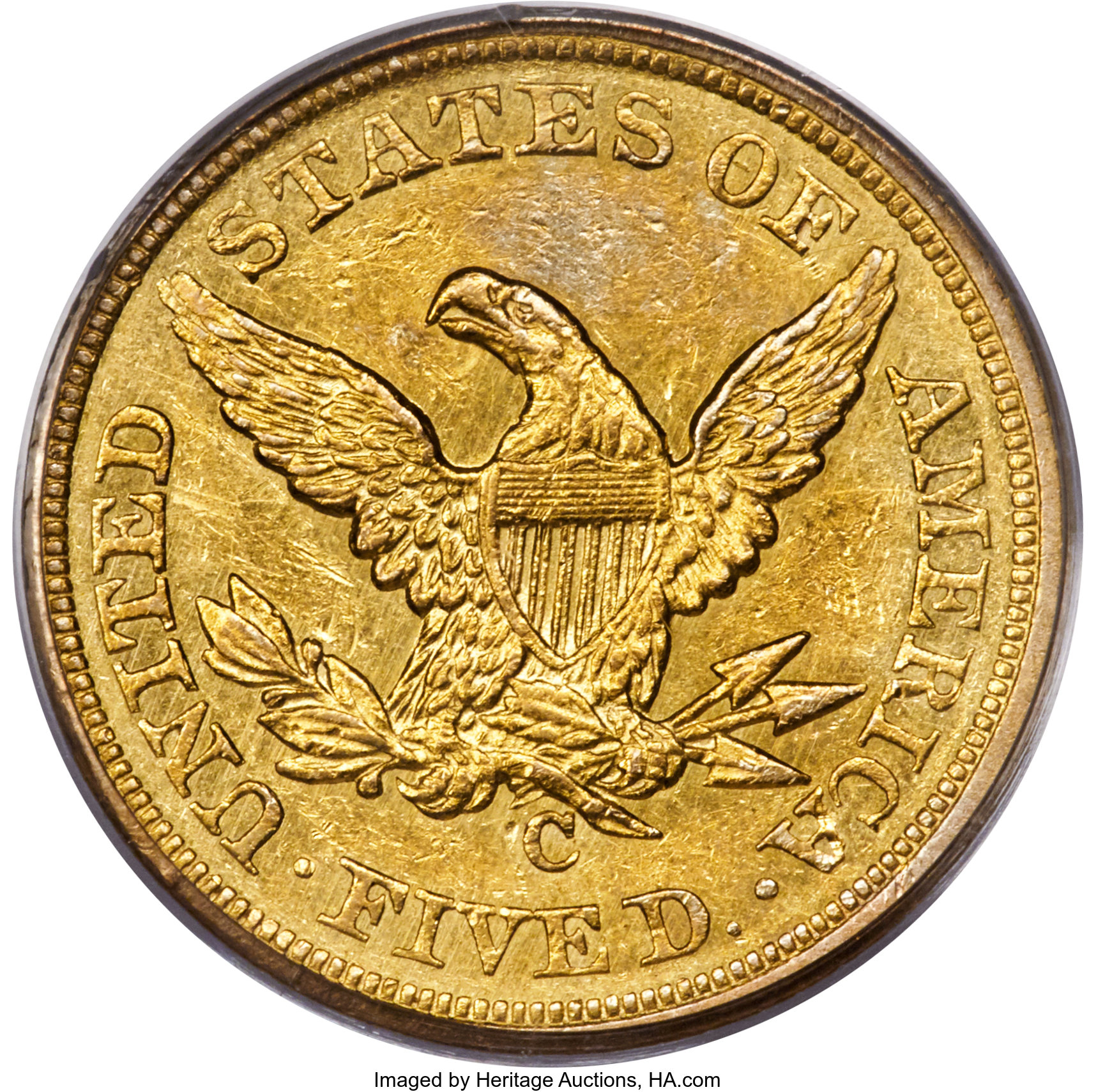 image for: 1851-C $5 AU58 PCGS. Variety 1....