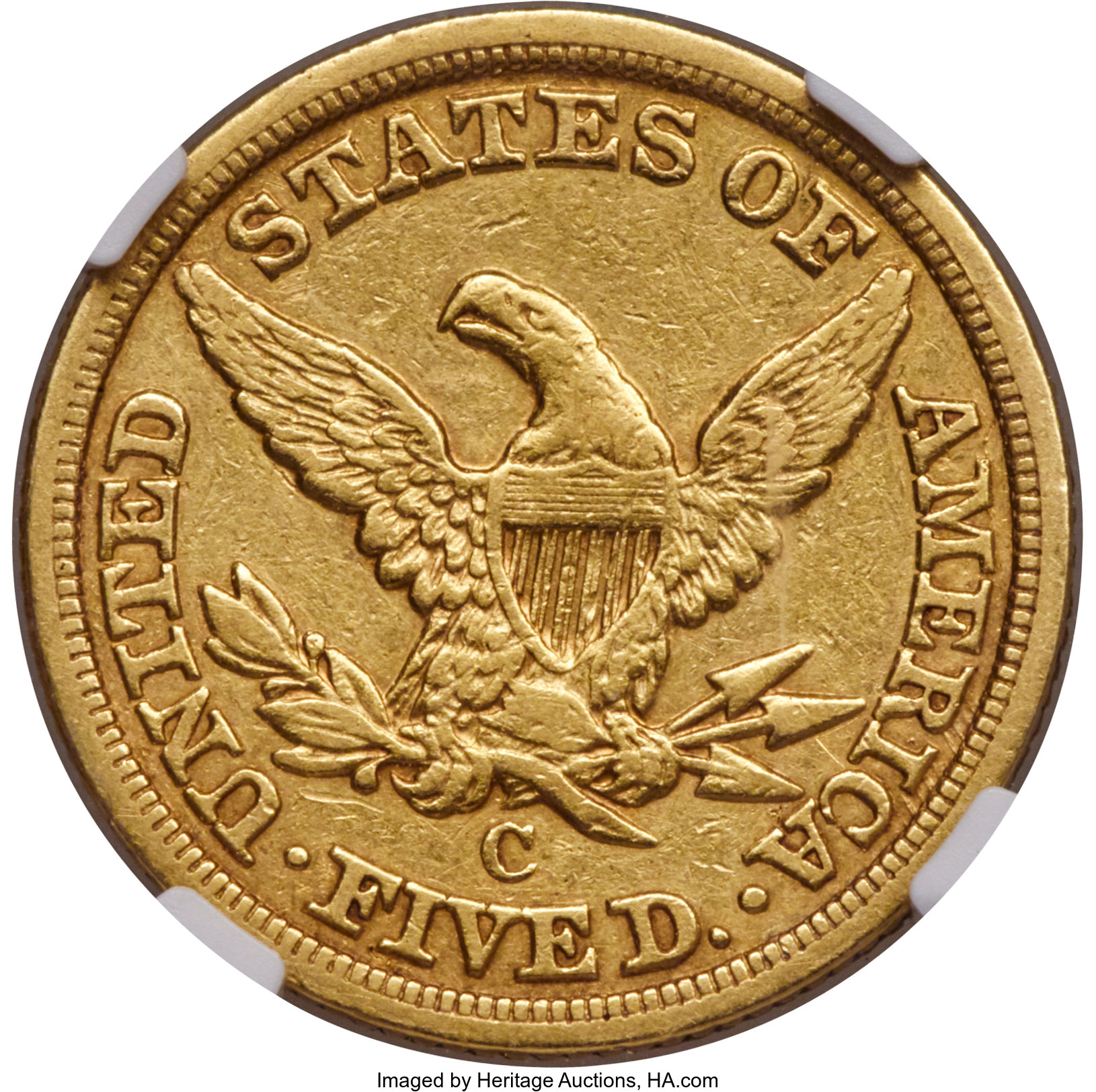 image for: 1861-C $5 XF45 NGC. Variety 1....