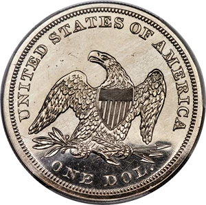 image for: 1861 $1 PR62 PCGS. OC-P2, Low R.4....