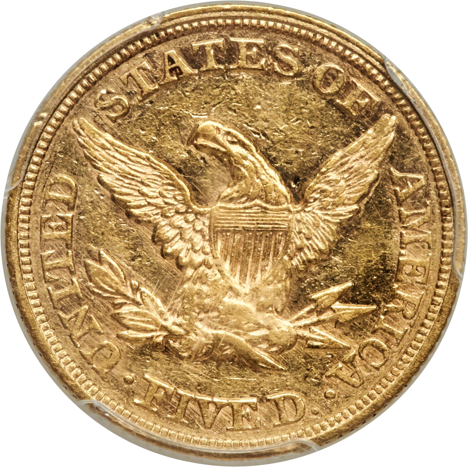 image for: 1865 $5 AU53 PCGS....