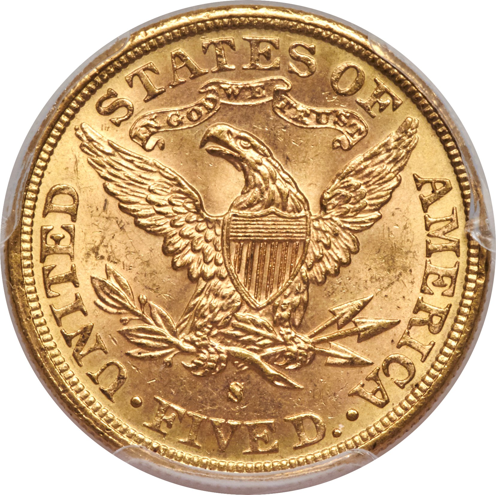 image for: 1883-S $5 MS64 PCGS....