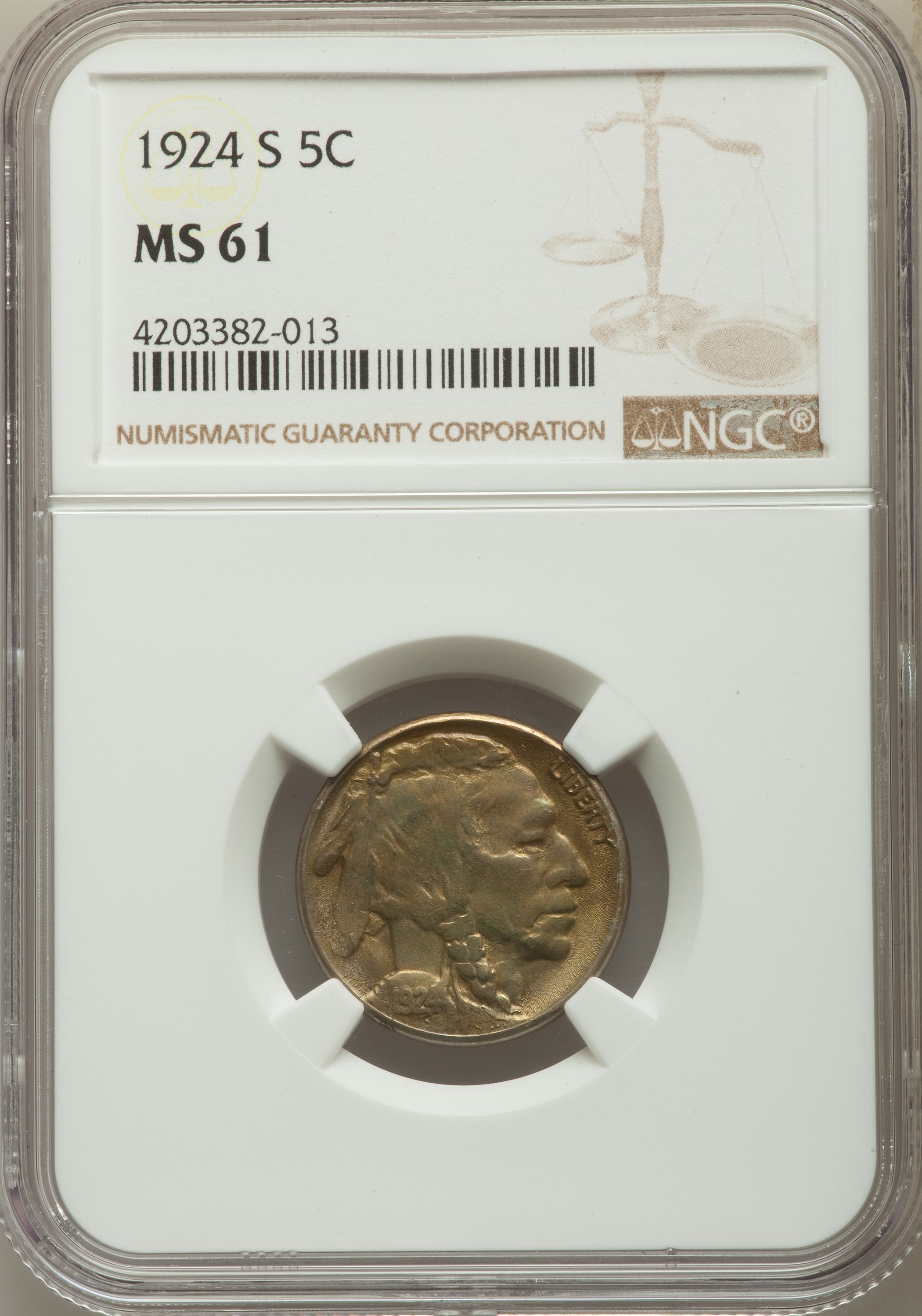 Image for 1924-S 5c MS60