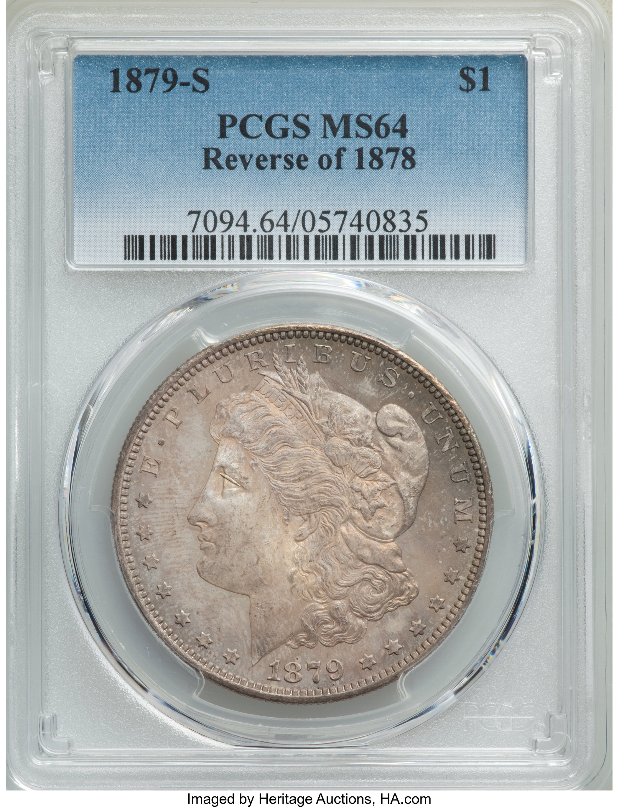 image for: 1879-S $1 Reverse of 1878, VAM-51, MS64 PCGS....