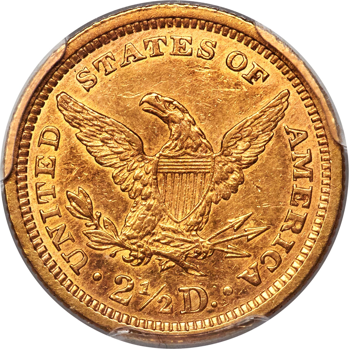 image for: 1866 $2 1/2 XF40 PCGS....
