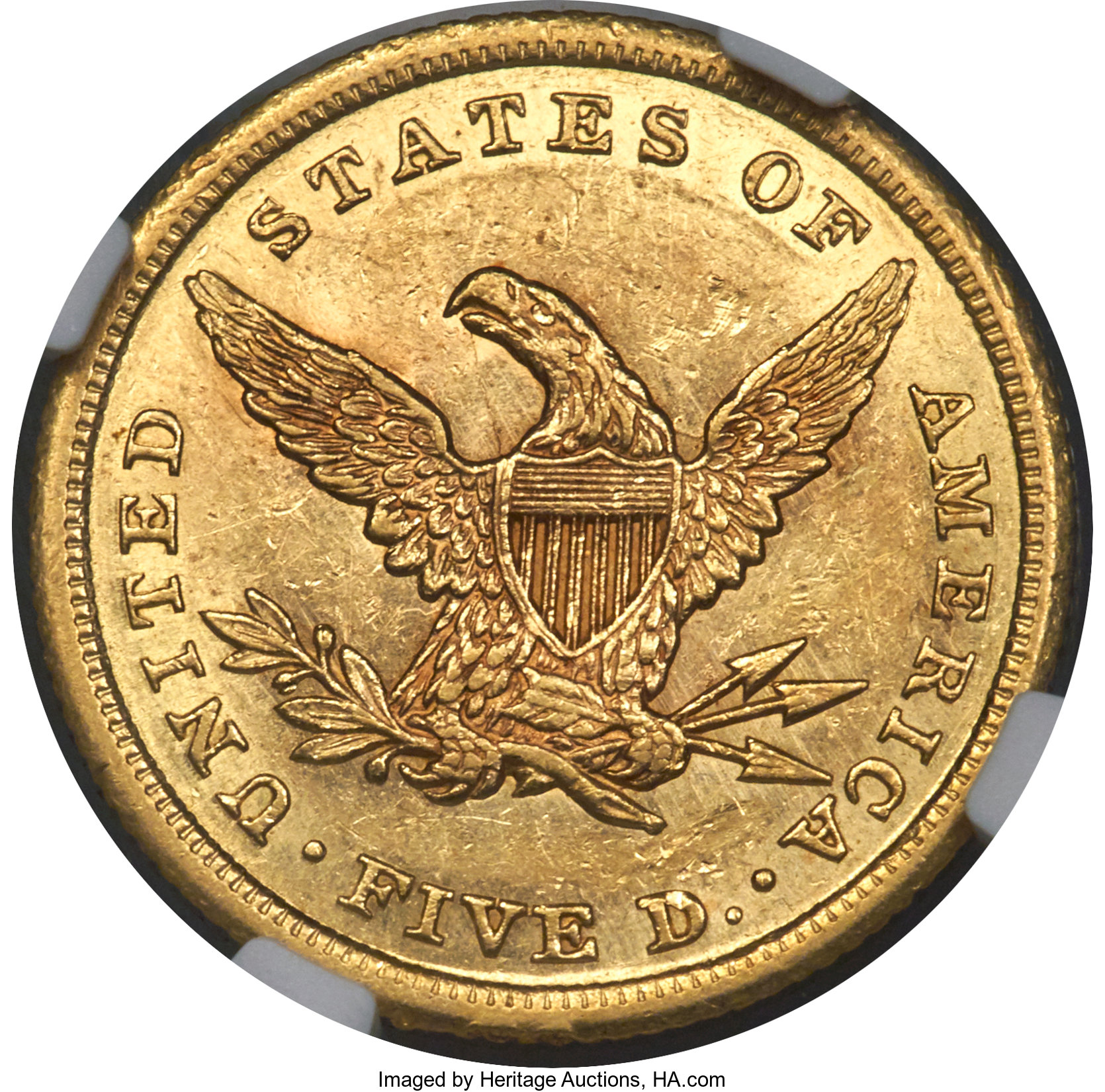 image for: 1841 $5 AU58 NGC....