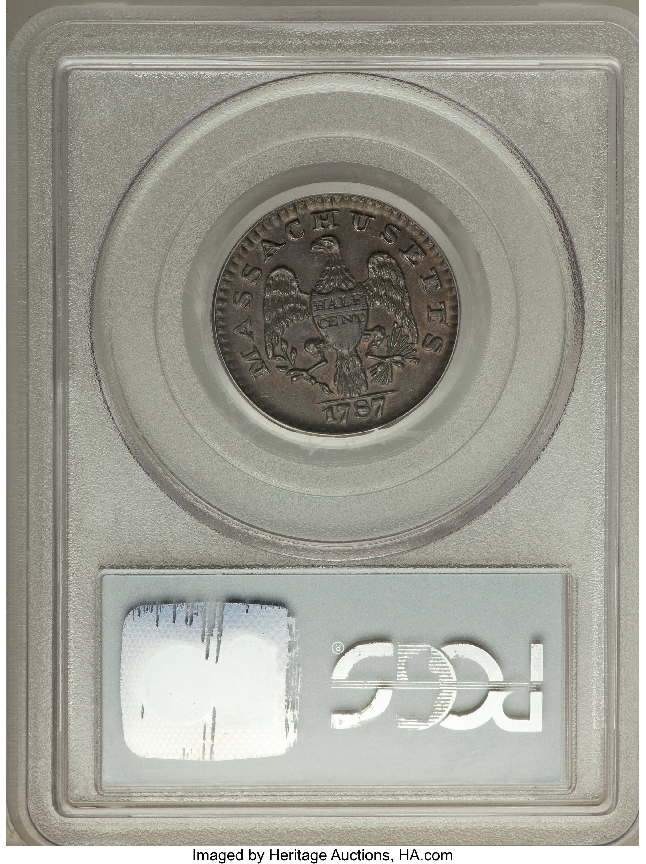 1787 Copper Massachusetts MS BN MS63 BN thumbnail 4