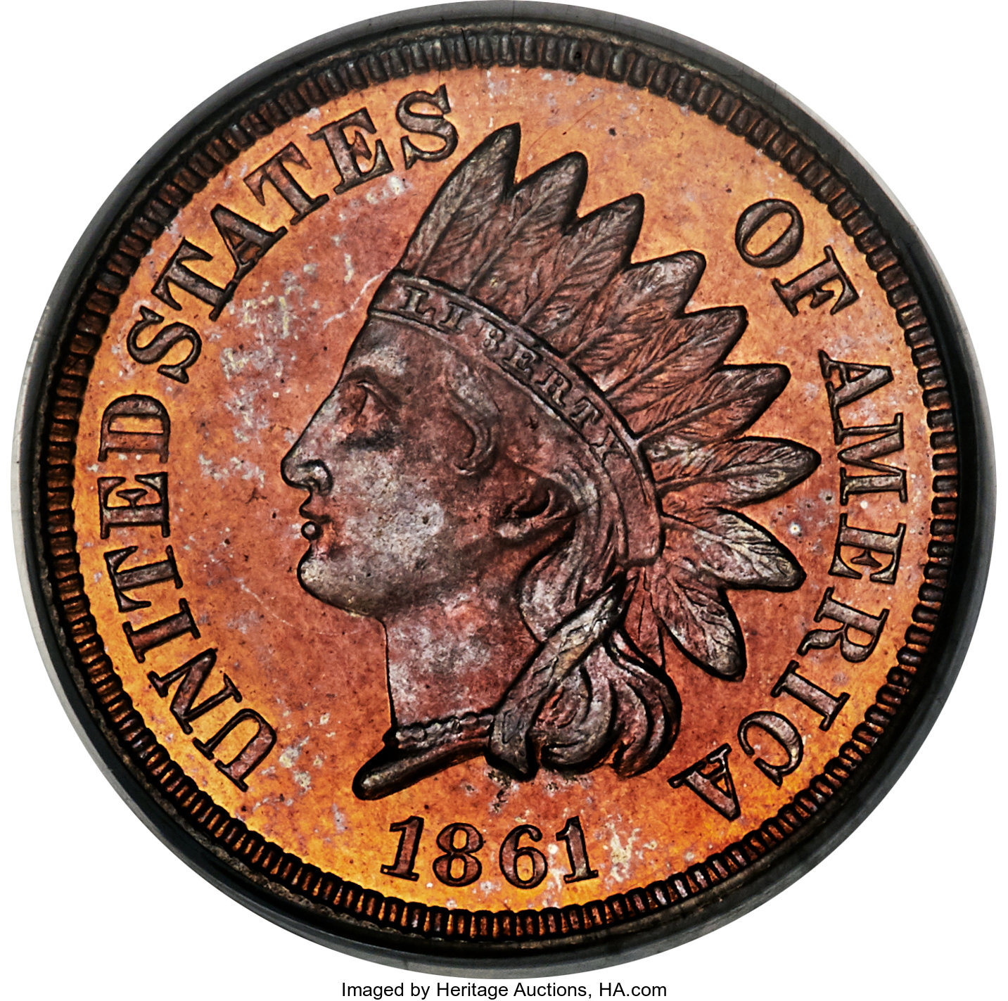 image for: 1861 1C PR64 PCGS....