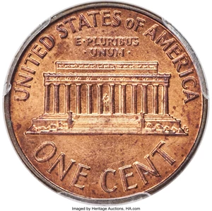 image for: 1964 1C SMS SP65 Red and Brown PCGS....