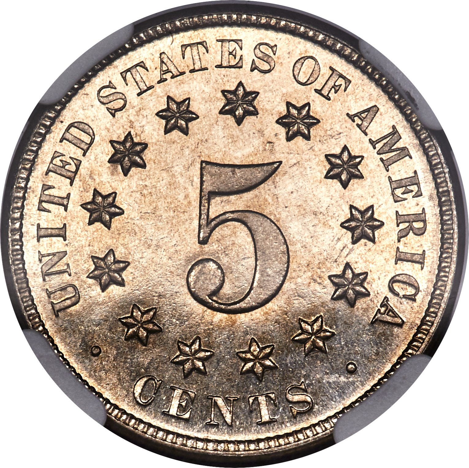 Shield Nickel 5c No Rays, 1867-1883 PR CAM [Type] PR62 CAM thumbnail 9