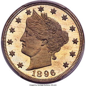 image for: 1896 5C PR67 PCGS....