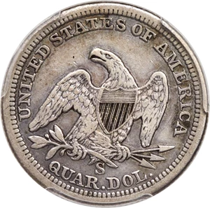 image for: 1864-S 25C VF30 PCGS....