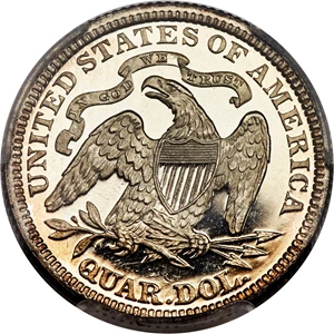 image for: 1883 25C PR66 Cameo PCGS. Briggs 1-A, Flynn-MPD-001,...